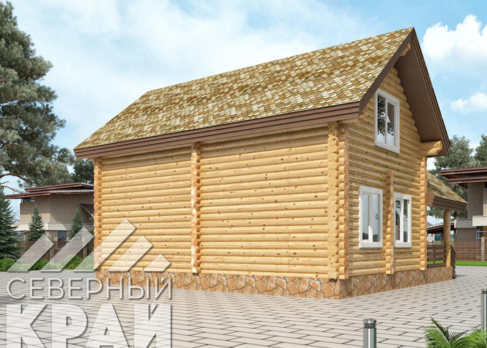 Дом из рубленного бревна 9х8.5 «ДО-030» - проект и цена строительства в .