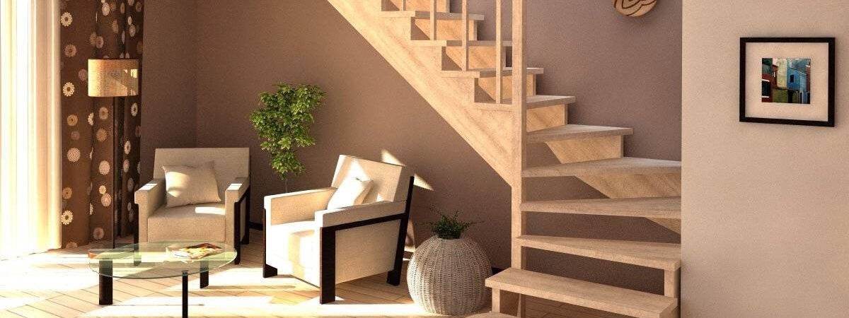 Выбор и расположение лестницы в деревянном доме